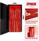 2 Pack 3.2ft x 8.2ft Red Foil Fringe Curtains Party Photo Backdrop Party Streamers for Birthday,Graduation,New Year Eve Decorations Wedding Decor